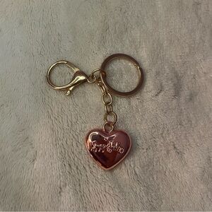 Coach Heart Keychain